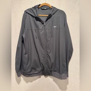 Travis Mathew Charcoal Hooded Windbreaker